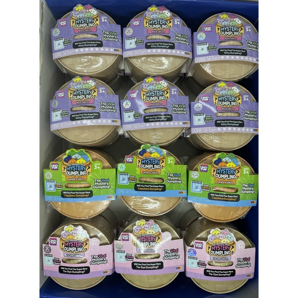 New SEALED Original Viral Mystery Dumpling 12 Kitty - 6 Capybara - 6 Tie-Dye